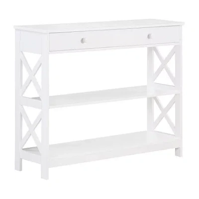 Convenience Concepts Oxford 1-drawer Console Table In White