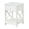 Convenience Concepts Oxford 1 Drawer End Table White In White