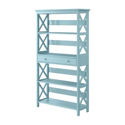Convenience Concepts Oxford 5-shelf Bookcase In Blue