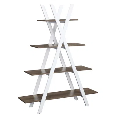 Convenience Concepts Oxford A Frame Bookshelf, Driftwood/white