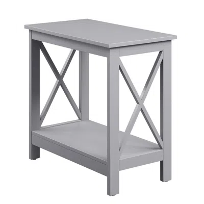 Convenience Concepts Oxford Chairside End Table With Shelf, S20-402 In Gray
