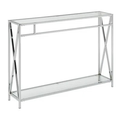 CONVENIENCE CONCEPTS OXFORD CHROME CONSOLE TABLE