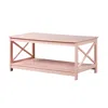 Convenience Concepts Oxford Coffee Table With Shelf Blush Pink In Pink