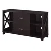 Convenience Concepts Oxford Deluxe 2 Drawer Tv Stand With Shelves For Tvs Up To 55 Inches, Brown In Brown