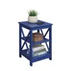 Convenience Concepts Oxford End Table With Shelves Cobalt Blue In Blue