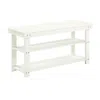 Convenience Concepts Oxford Utility Mudroom Bench With Shelves, White In White