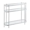 Convenience Concepts Royal Crest 3 Tier Glass Oval Entryway Hall Table