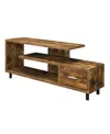 Convenience Concepts Seal Ii 1 Drawer Tv Stand With Shelves For Tvs Up To 65 Inches In Barnwood