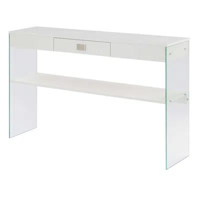 Convenience Concepts Soho 1 Drawer Console Table, White