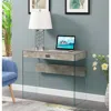 Convenience Concepts Soho 1 Drawer Glass 36 Inch Desk