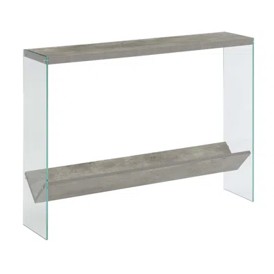 Convenience Concepts Soho V Console Table W/ Shelf In Brown