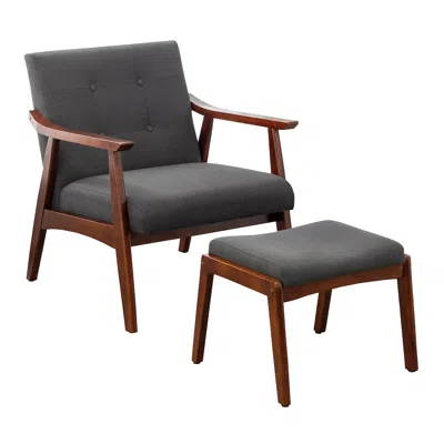 Convenience Concepts Take A Seat Natalie Accent Chair And Ottoman Set