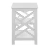 Convenience Concepts Titan End Table With Shelves, White In White