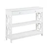 Convenience Concepts Town Square 1 Drawer Console Table, White In White
