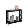 Convenience Concepts Town Square Console Table With Shelf, Black In Black