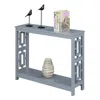 Convenience Concepts Town Square Console Table With Shelf, Gray In Blue
