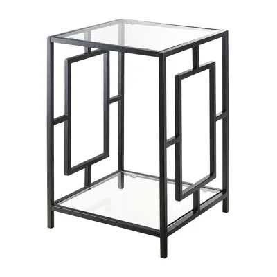 Convenience Concepts Town Square Metal End Table With Shelf In Black