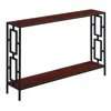 Convenience Concepts Town Square Metal Frame Console Table* In Brown