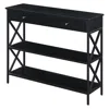 Convenience Concepts Tucson 1 Drawer Console Table, Black/black In Black