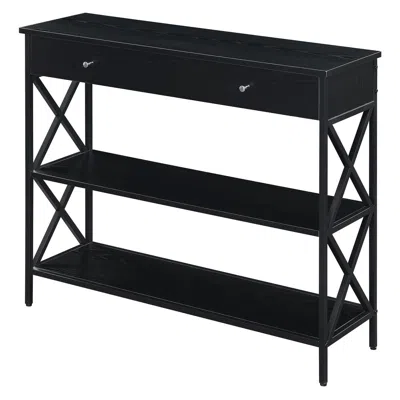 Convenience Concepts Tucson 1 Drawer Console Table, Black/black