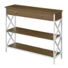 Convenience Concepts Tucson 1 Drawer Console Table, Driftwood/white In Brown
