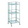 Convenience Concepts Xtra Storage 3 Tier Folding Metal Shelf Blue In Blue