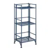 Convenience Concepts Xtra Storage 3 Tier Folding Metal Shelf, Blue