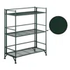 Convenience Concepts Xtra Storage 3 Tier Wide Folding Metal Shelf In Green