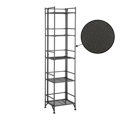 Convenience Concepts Xtra Storage 5 Tier Folding Metal Shelf, Gray