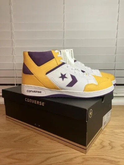 Pre-owned Converse - Weapon 86 League Hi - Magic Johnson - Lakers High Tops Shoes W/box In Yellow