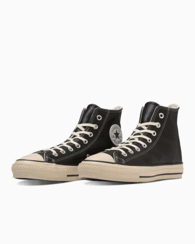 Pre-owned Converse 31312810  Leather All Star J Hi Black (men's)