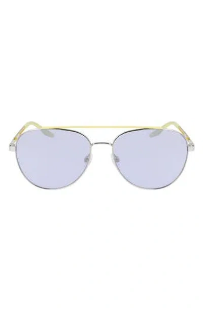 Converse Activate 57mm Aviator Sunglasses In Gold