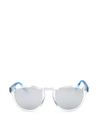 Converse Advance Round-frame Sunglasses In Blue