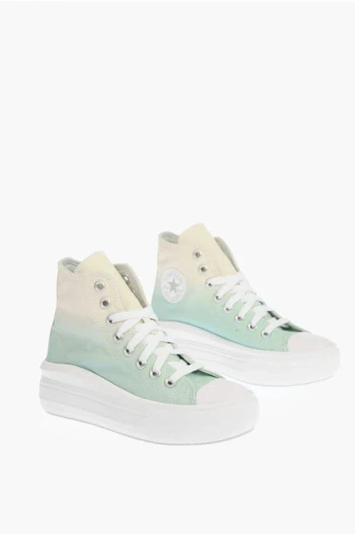 Converse All Star 4cm Shaded High Top Sneakers With Platform In White