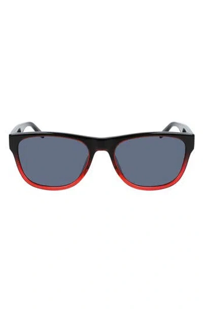 Converse All Star® 57mm Rectangle Sunglasses In Crystal Smoke/poppy Gradient