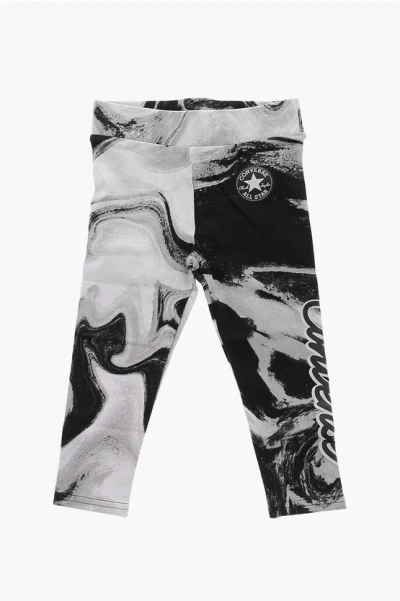 Converse All Star Chuck Taylor Acid Wash Effect Leggings With High Ri In Black