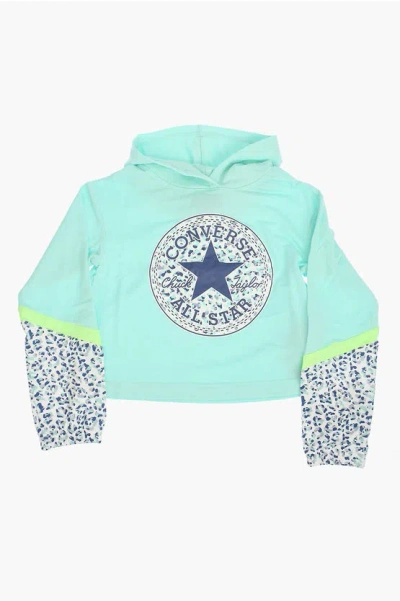 Converse All Star Chuck Taylor Animal Details Hoodie In Blue