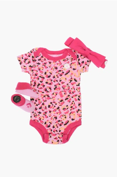 Converse All Star Chuck Taylor Animal Printed Body Bow Shoes Set In Pink