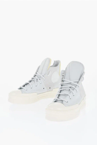 Converse All Star Chuck Taylor Canvas And Suede 70 Plus High-top Snea In Gray