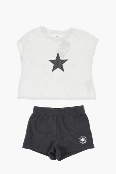 Converse All Star Chuck Taylor Crew-neck T-shirt And Shorts Set With