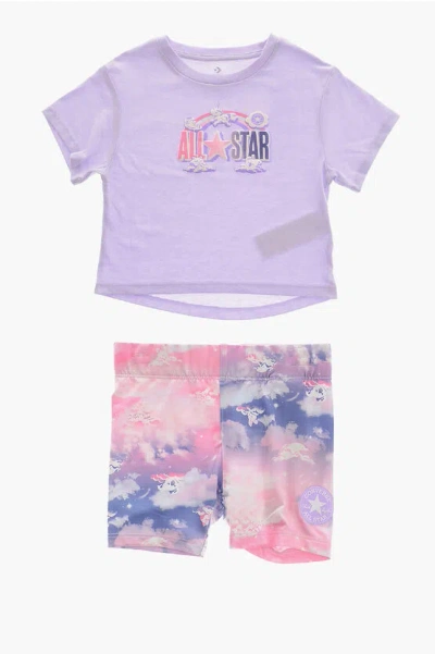 Converse All Star Chuck Taylor Crew-neck T-shirt With Embossed Logo A In Multi