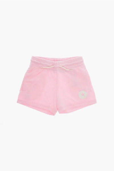 Converse All Star Chuck Taylor Drawstring Waist 2 Pockets Shorts In Pink