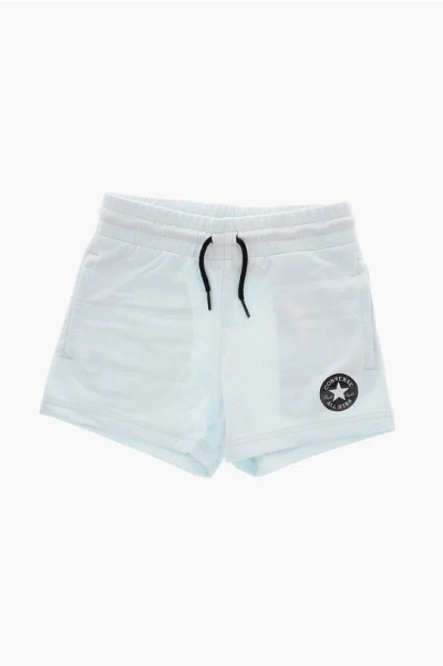 Converse All Star Chuck Taylor Fleeced Shorts With Contrasting Laces In Gray