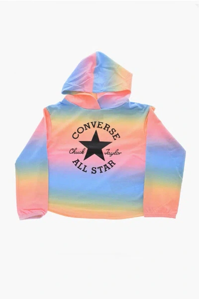 Converse All Star Chuck Taylor Gradient Effect Boxy Fit Hoodie In Multi