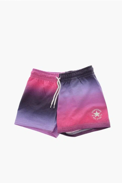 Converse All Star Chuck Taylor Gradient Shorts With Drawstring Waist In Multi