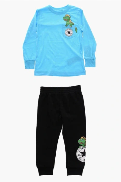 Converse All Star Chuck Taylor Joggers And Breast Pocket T-shirt Set In Multi