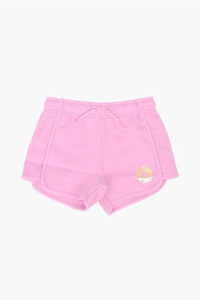 Converse All Star Chuck Taylor Logo Printed Sweatshorts In Pink