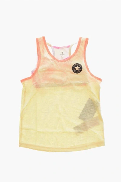 Converse All Star Chuck Taylor Mesh Tank Top With Inner Crop Bra In Yellow