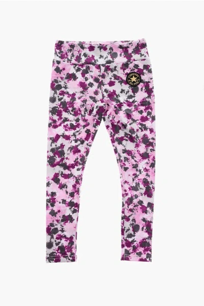 Converse All Star Chuck Taylor Patterned Leggings In Purple