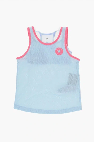 Converse All Star Chuck Taylor Perforated Tank Top With Inner Sport B In Blue
